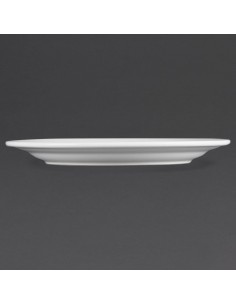 Olympia Whiteware Wide Rimmed Plates 250mm 2