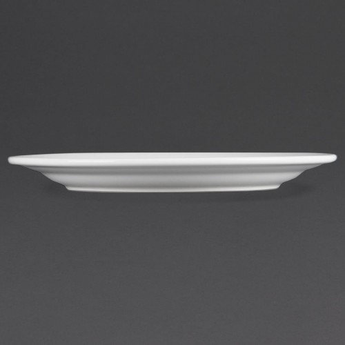 Olympia Whiteware Wide Rimmed Plates 250mm