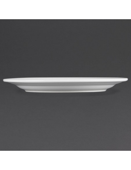 Olympia Whiteware Wide Rimmed Plates 250mm