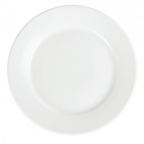 Olympia Whiteware Wide Rimmed Plates 250mm