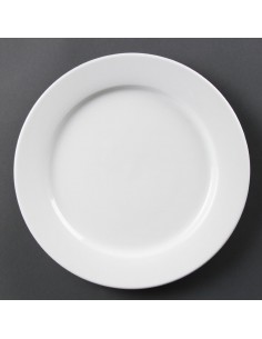 Olympia Whiteware Wide Rimmed Plates 280mm