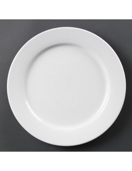 Olympia Whiteware Wide Rimmed Plates 280mm