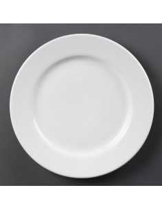 Olympia Whiteware Wide Rimmed Plates 310mm