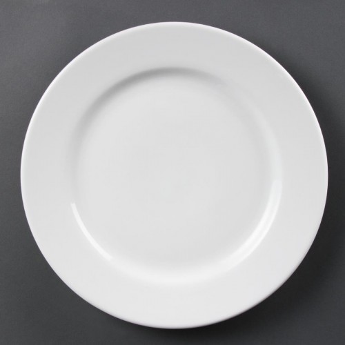 Olympia Whiteware Wide Rimmed Plates 310mm