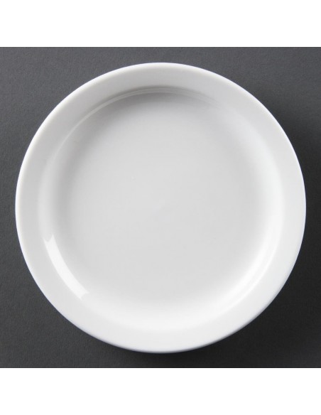 Olympia Whiteware Narrow Rimmed Plates 150mm
