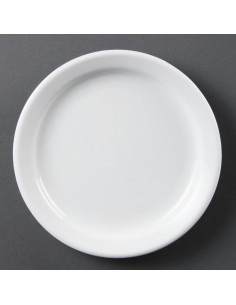 Olympia Whiteware Narrow Rimmed Plates 180mm