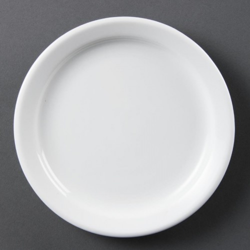 Olympia Whiteware Narrow Rimmed Plates 180mm