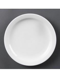 Olympia Whiteware Narrow Rimmed Plates 202mm