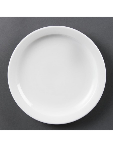 Olympia Whiteware Narrow Rimmed Plates 202mm