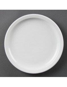 Olympia Whiteware Narrow Rimmed Plates 230mm