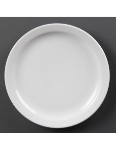 Olympia Whiteware Narrow Rimmed Plates 250mm