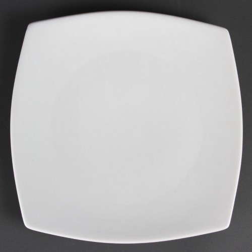 Olympia Whiteware Rounded Square Plates 270mm