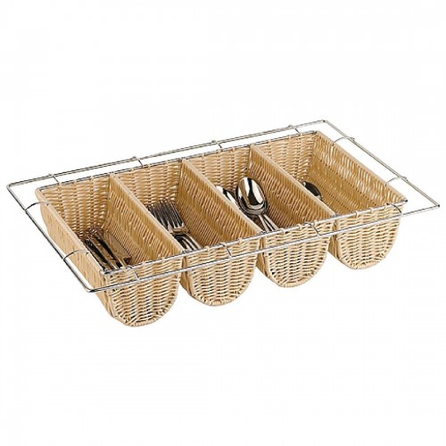 Rattan Cutlery Dispenser