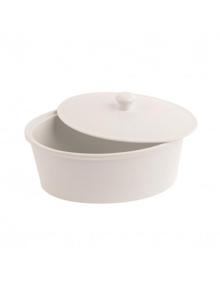 Olympia Whiteware Oval Casserole Dish 2.2Ltr