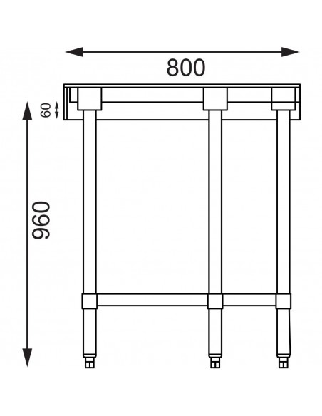 Vogue Stainless Steel Corner Unit