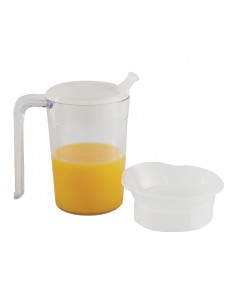 Clear Mug with Handle & 2 lids