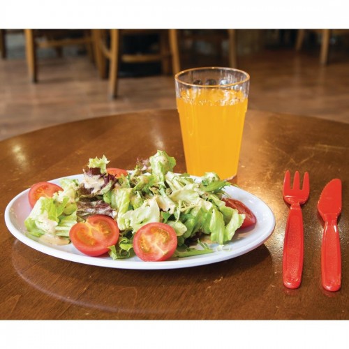 Kristallon Melamine Oval Coupe Plates 225mm