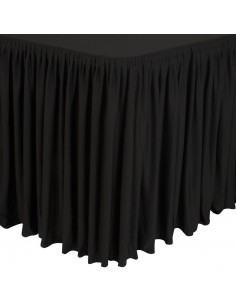 Table Top Black Cover & Skirting - Plisse Style