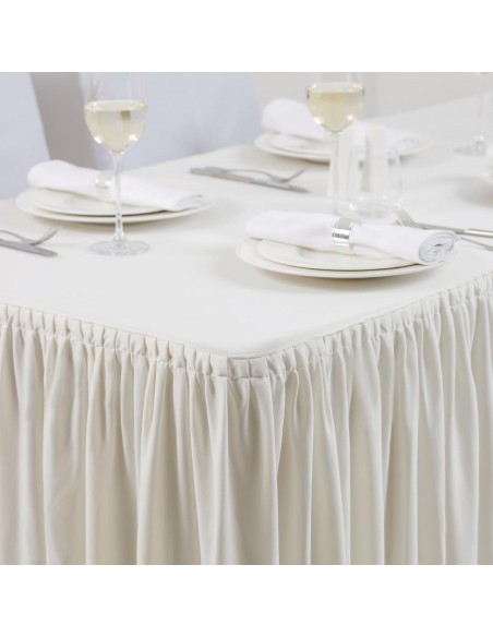 Table Top Black Cover & Skirting - Plisse Style