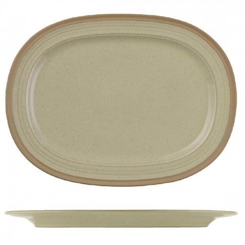Churchill Igneous Stoneware Oval Plates 355mm