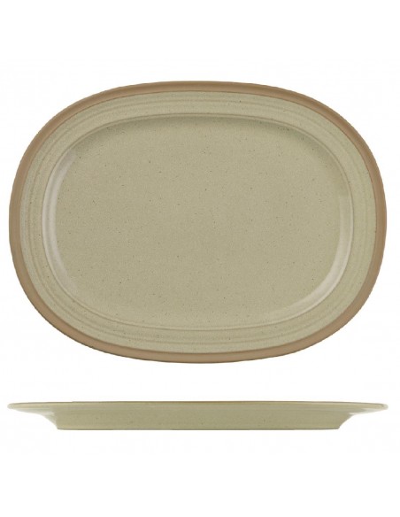 Churchill Igneous Stoneware Oval Plates 355mm