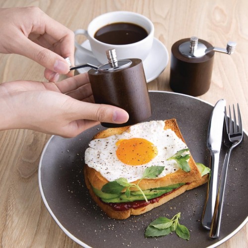 Dark Wood Salt and Pepper Mill Grinder Set