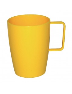 Kristallon Polycarbonate Handled Beakers Yellow 284ml