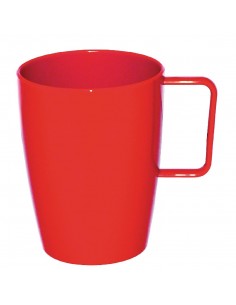 Kristallon Polycarbonate Handled Beakers Red 284ml