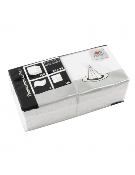 Fasana Cocktail Napkins White 250mm - CK881