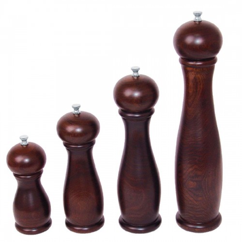 Dark Wood Salt and Pepper Mill 8in