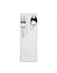 Satin Band Napkins Cotton White