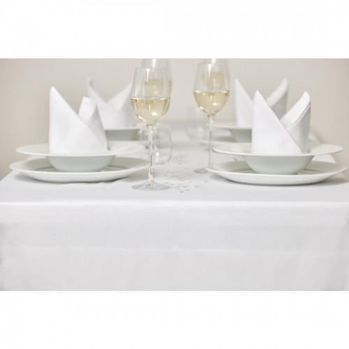 Satin Band Napkins Cotton White