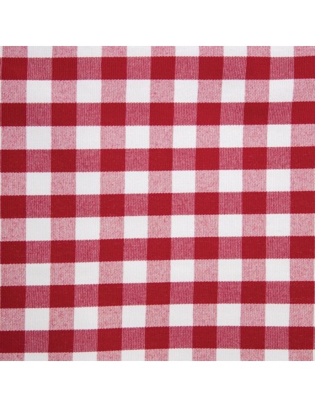 Gingham Polyester Napkins Red Check
