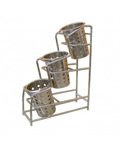 Chrome Plated Cutlery 3 Pot Holder