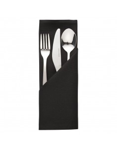 Occasions Polyester Napkins Black