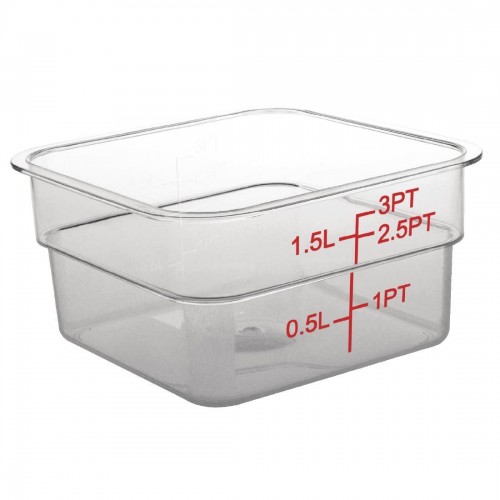 Polycarbonate Square Storage Container 1.5Ltr