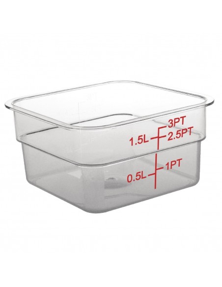 Polycarbonate Square Storage Container 1.5Ltr