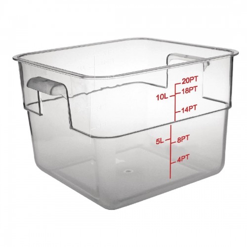 Polycarbonate Square Storage Container 10Ltr