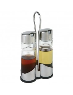 Oil and Vinegar Cruet Set and Stand