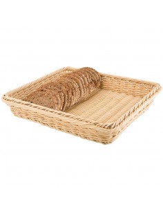 Polypropylene Natural Rattan Basket 1/2 GN