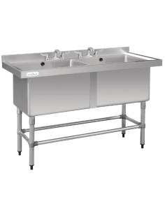 Double Deep Pot Sink - 1410 x 600