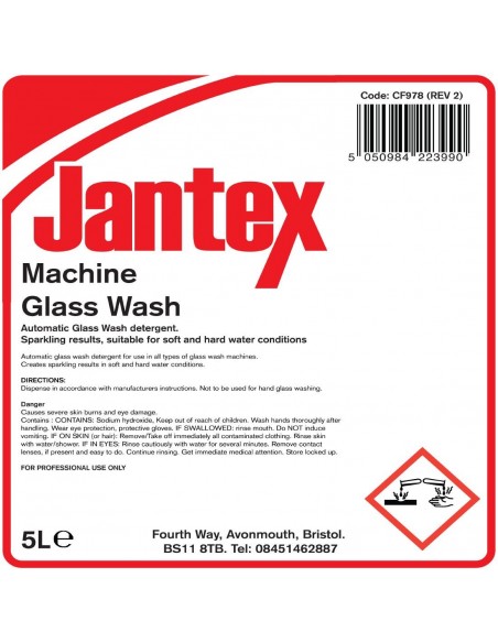 Jantex CF978 Machine Glass Wash