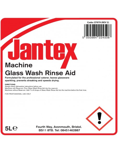 Jantex CF979 Machine Glass Wash Rinse Aid
