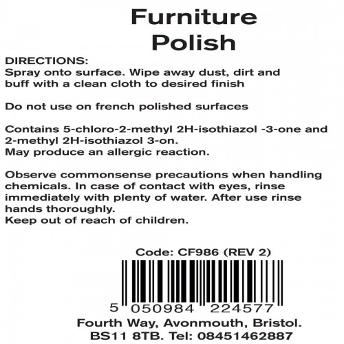 Jantex Furniture Polish 750ml