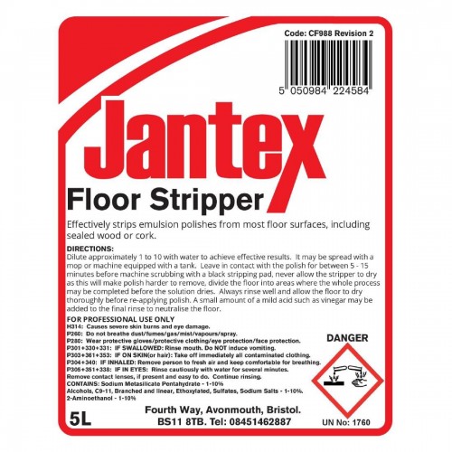Jantex Floor Finish Stripper 5Ltr