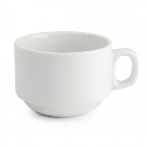 Royal Porcelain Classic White Stackable Tea Cups 200ml