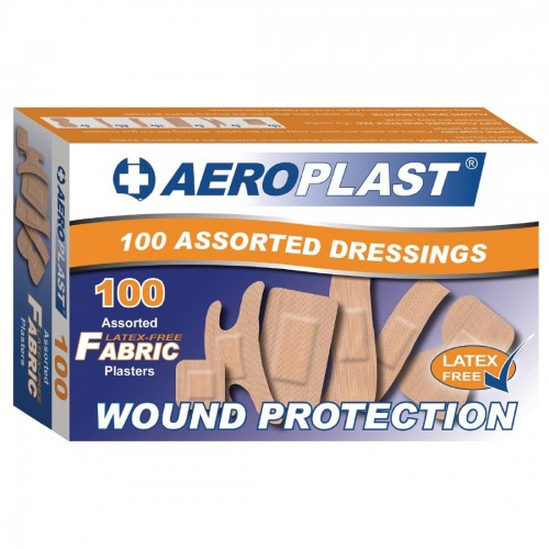 Aeroplast Plasters Assorted Latex free (Pack 100)