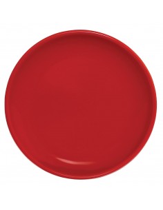 Olympia Cafe Coupe Plate Red 250mm