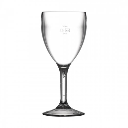 Polycarbonate Wine Glasses 255ml CE Marked at 175ml