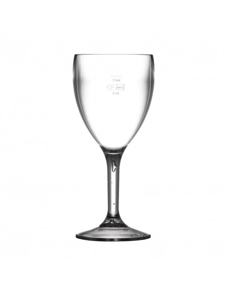 Polycarbonate Wine Glasses 255ml CE Marked at 175ml